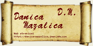 Danica Mazalica vizit kartica